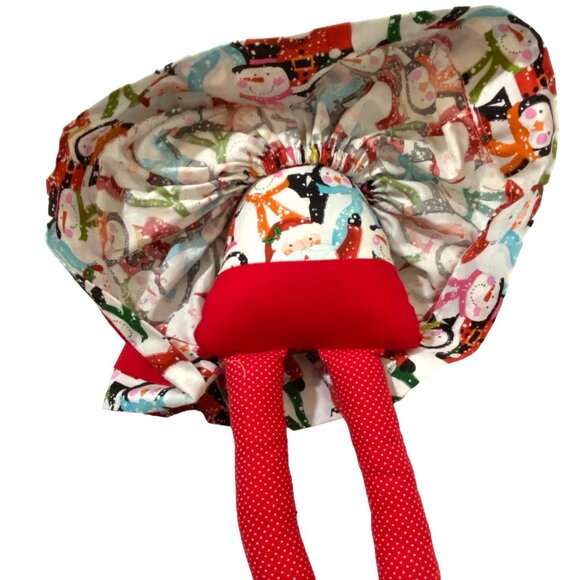 Handmade Cloth Doll 18" Betty Jones Christmas Holiday Yarn Hair Smiling Face - Picture 4 of 6